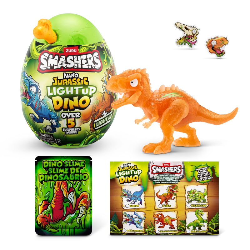 DINO JURASICO LUMINOSO SORPRESA SMASHERS