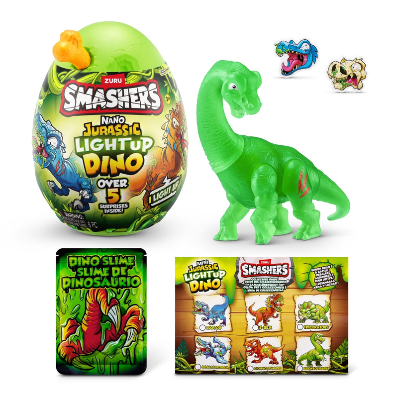 DINO JURASICO LUMINOSO SORPRESA SMASHERS
