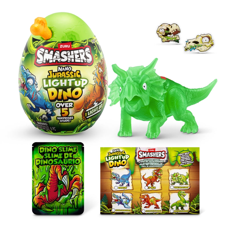 DINO JURASICO LUMINOSO SORPRESA SMASHERS