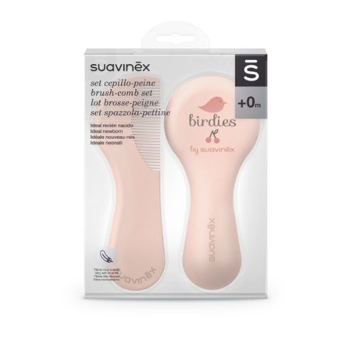Set Cepillo y Peine +0 M Rosado - Suavinex