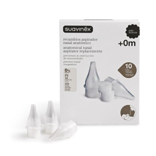 Recambios Aspirador Nasal Anatómico (10 filtros anatómicos + 10 recambios) - Suavinex