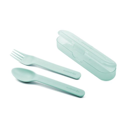 Set Cubiertos con Estuche Azul Suavinex +12m