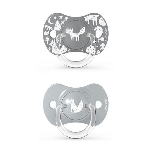 Chupón con tetina fisiológica SX PRO - Fox +18 m x 2 unidades - Suavinex