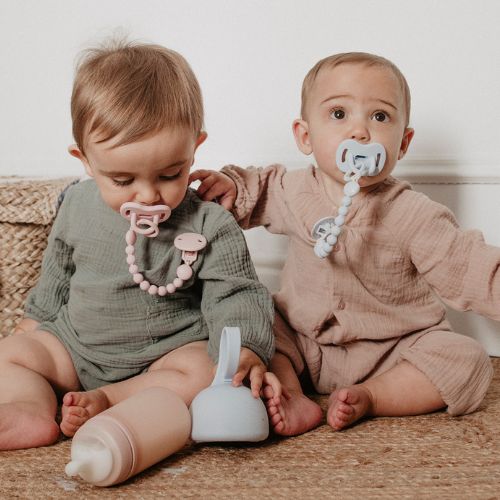 Sujetador De Chupón De Bolitas de Silicona Rosado - Suavinex