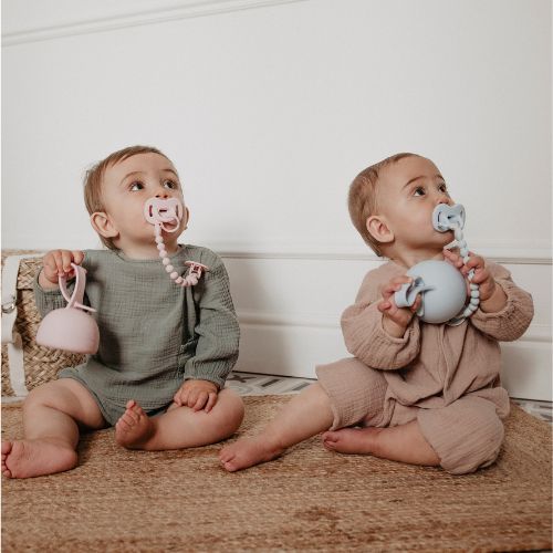 Sujetador De Chupón De Bolitas de Silicona Rosado - Suavinex