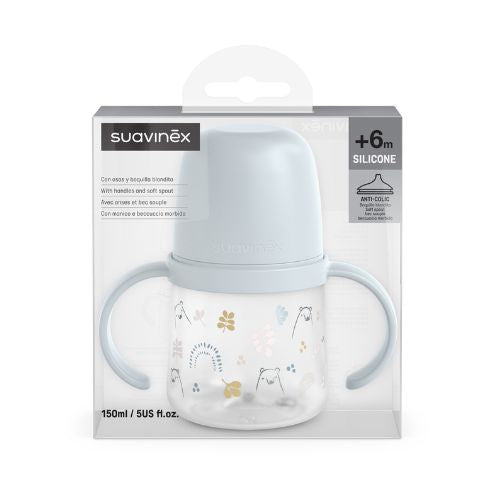 Biberón Taza First Entrenamiento +4 m Oso Azul - Suavinex