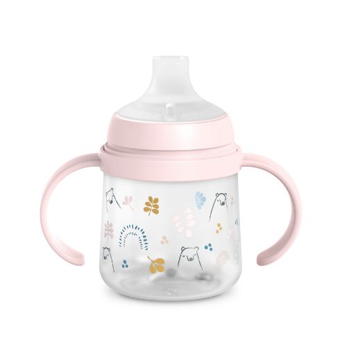 Biberón Taza First Entrenamiento +4 m Oso Rosado - Suavinex