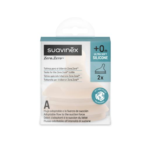 Tetina Anticólicos ZERO ZERO Flujo Adaptable (A) +0m 2 unds Suavinex