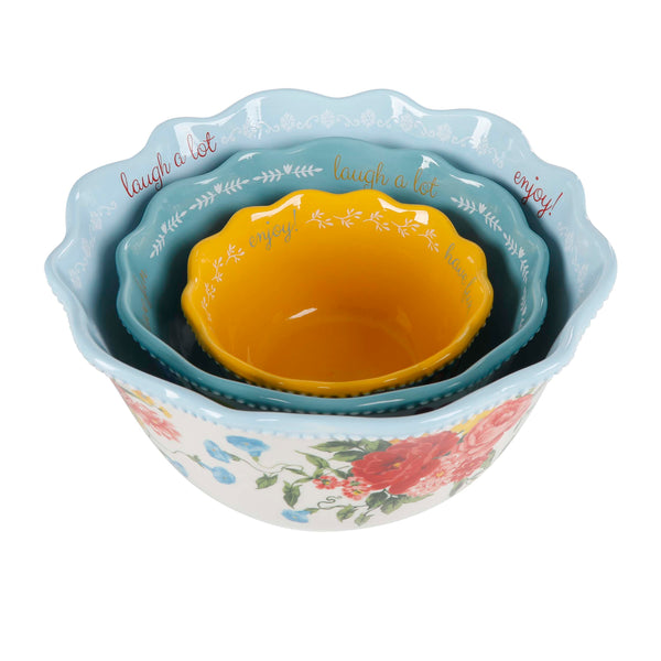 Juego de 3 Bowls Ceramica Sweet Rose