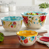 Juego de 3 Bowls Ceramica Sweet Rose