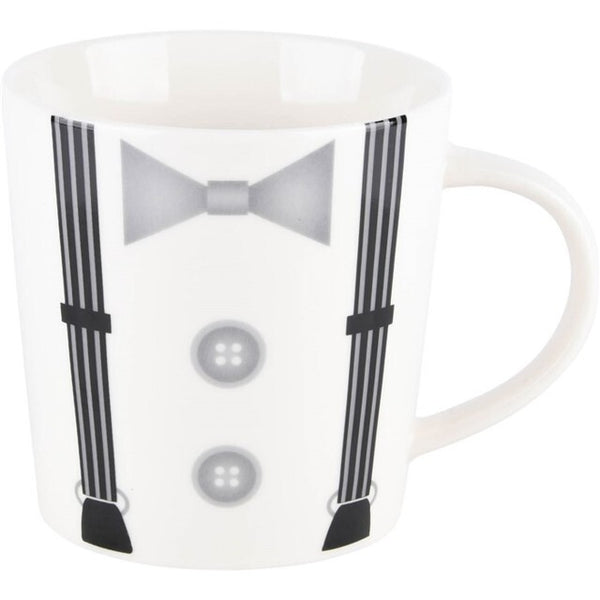 Taza Modelo Corbata. Porcelana. 10x8x10cm