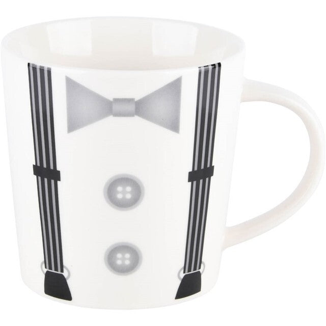 Taza Modelo Corbata. Porcelana. 10x8x10cm