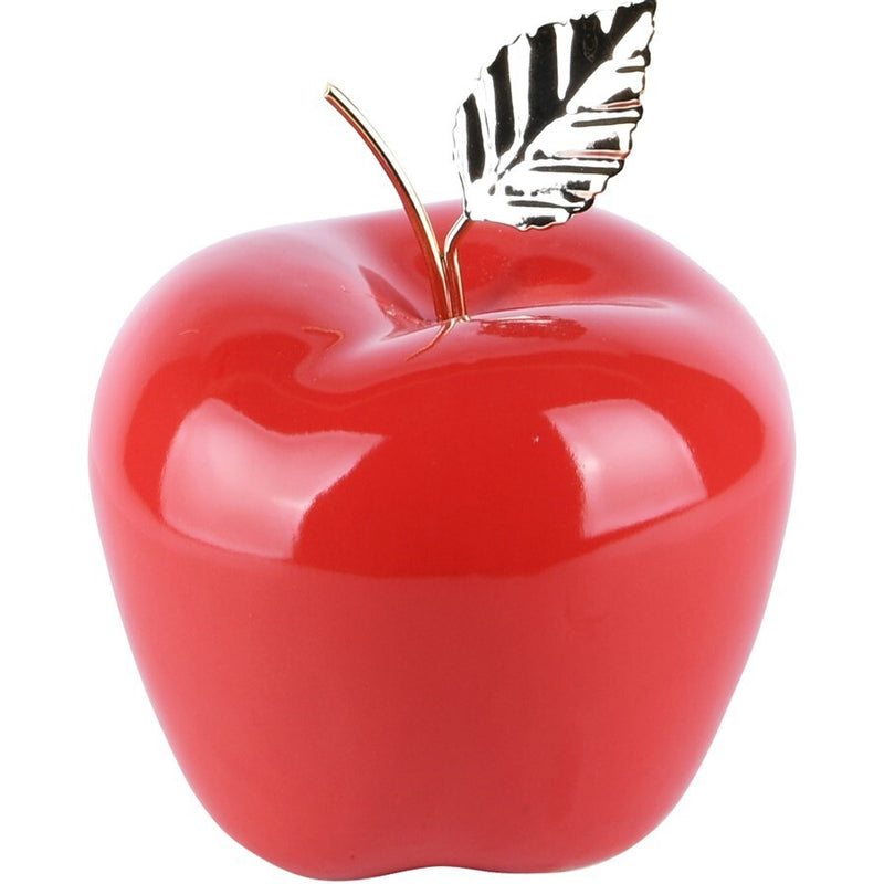 Manzana Rojo/Dorado Cerámica/Metal 12 x 12 x 15 cm