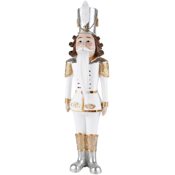 Soldado Blanco/Plateado/Dorado Poliresina 11x9x42cm