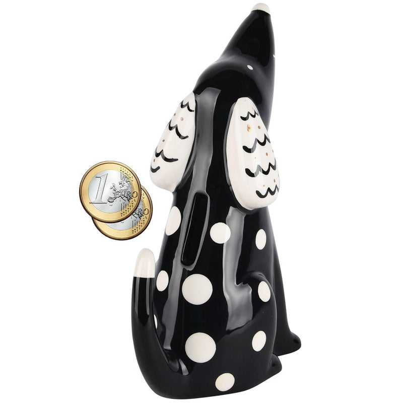Perro Decorativo Fix Negro/Blanco  Dolomita 13 x 7 x 18 cm