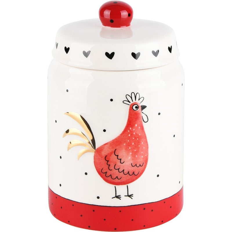 Envase Para Guardar Diseño Pollo De Cerámica, 11 x 11 x 17 cm