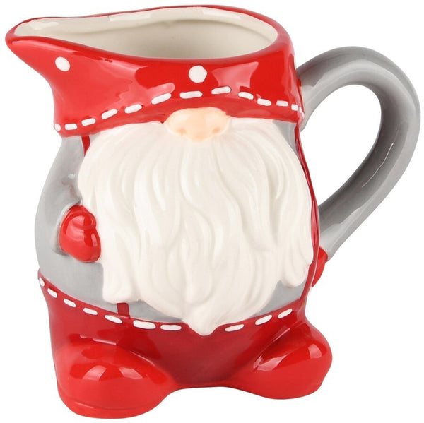 Jarra Con Gnomo De Papá Noel Rojo/Blanco/Gris Dolomita 14 x 10 x 11 cm