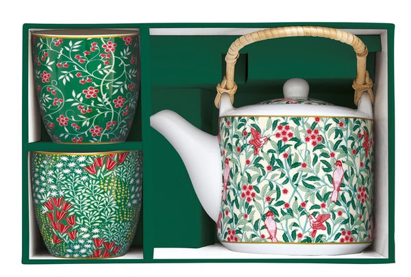 Tetera Con Tazas Floral Fantay Porcelana 600 ml + 160 ml