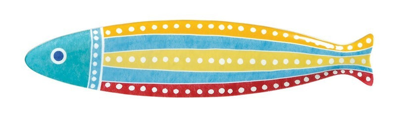 Plato Pez Amigos Del Mar Porcelana Colores Amarillo/Celes/Rojo 30 x 7 cm