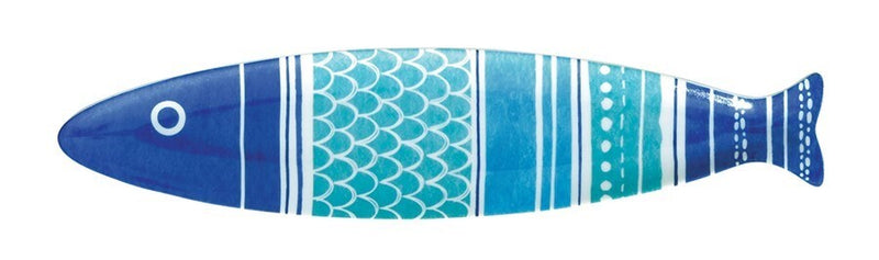 Plato Pez Amigos Del Mar Porcelana Colores Celeste/Azul/Blanco 30 x 7 cm
