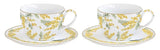 Juego De 2 Tazas Con Platillos Mimosa Porcelana 110ml