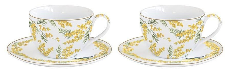 Juego De 2 Tazas Con Platillos Mimosa Porcelana 110ml