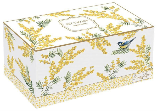 Juego De 2 Tazas Mimosa Porcelana 350ml