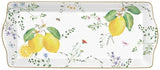 Bandeja De Servicio Flores De Citrons Porcelana 35x15cm