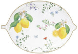 Plato Bandeja Flores De Citrons Porcelana 25 x 18 cm
