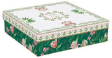 Juego De 6 Tazas Con Platillos Verde/Blanco/Flores Botanic Chic Porcelana 100 ml