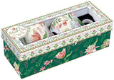 Juego De 2 Tazas Botanic Chic  Flores Porcelana 300 ml