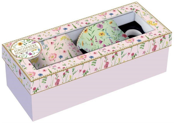 Juego De 2 Tazas Meadow Flores De Porcelana 300 ml