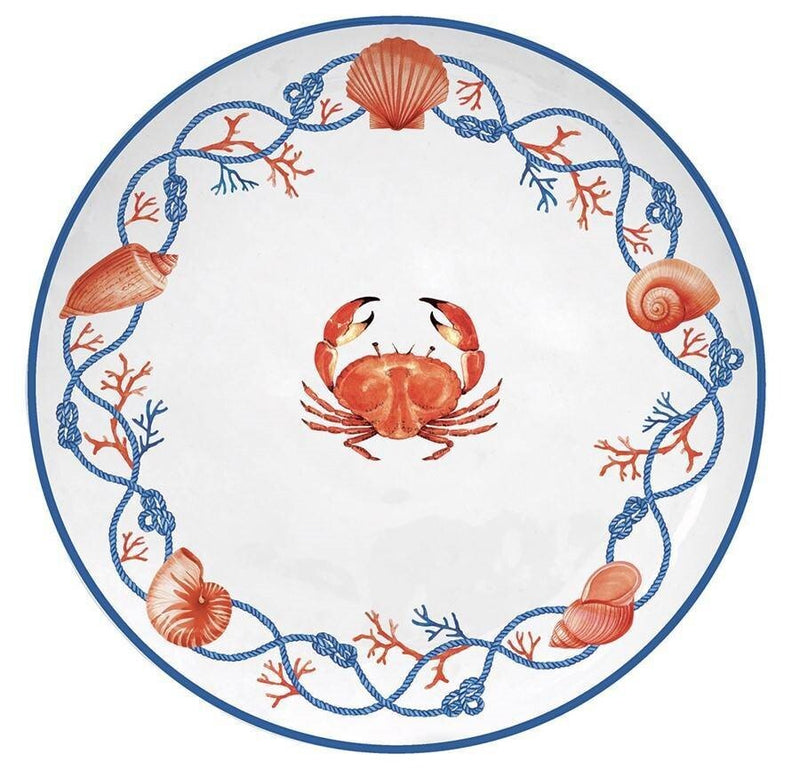 Plato Costa Marina De Porcelana 21 x 21 cm