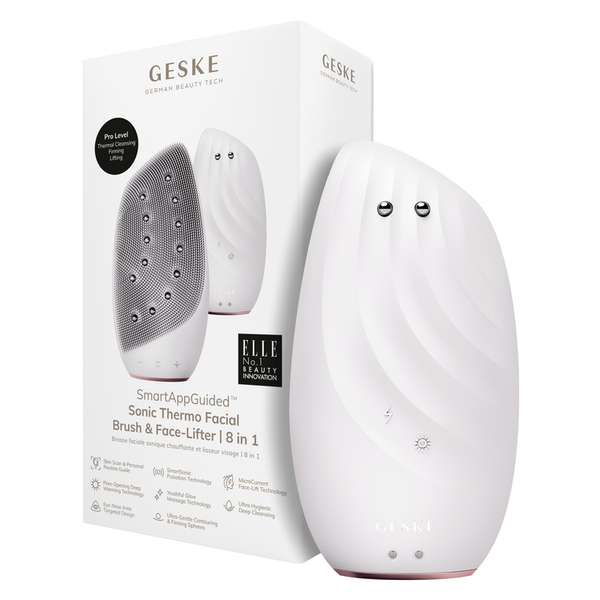 L Cepillo Facial Térmico Sónico 8 en 1 Blanco