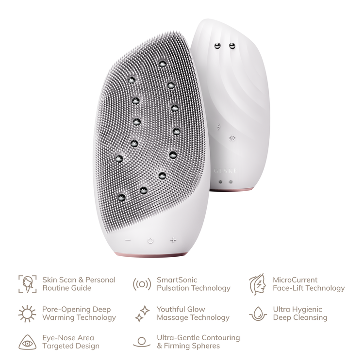 L Cepillo Facial Térmico Sónico 8 en 1 Blanco