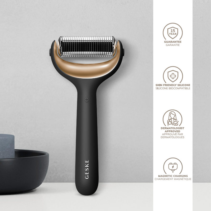 R Rodillo Facial y Corporal 8 en 1 Negro