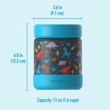 Jar de acero inoxidable Bentgo Kids - Dinosaurio