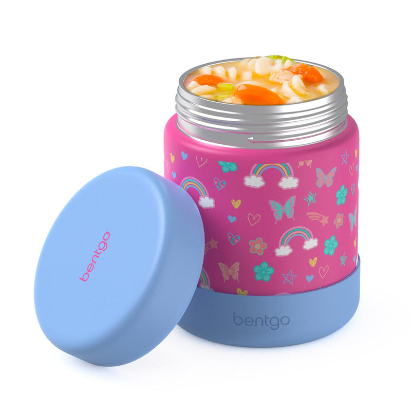 Jar de acero inoxidable Bentgo Kids - Arcoiris y mariposa