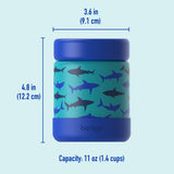 Jar de acero inoxidable Bentgo Kids - Tiburón