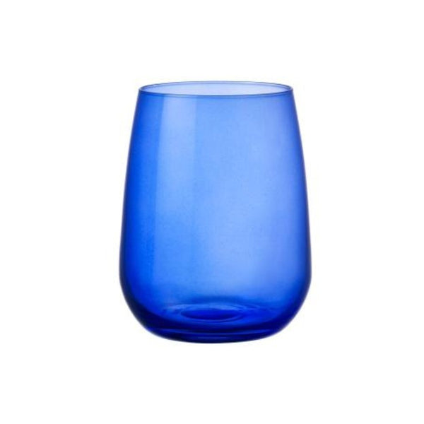 Vaso De Vidrio Color Azul