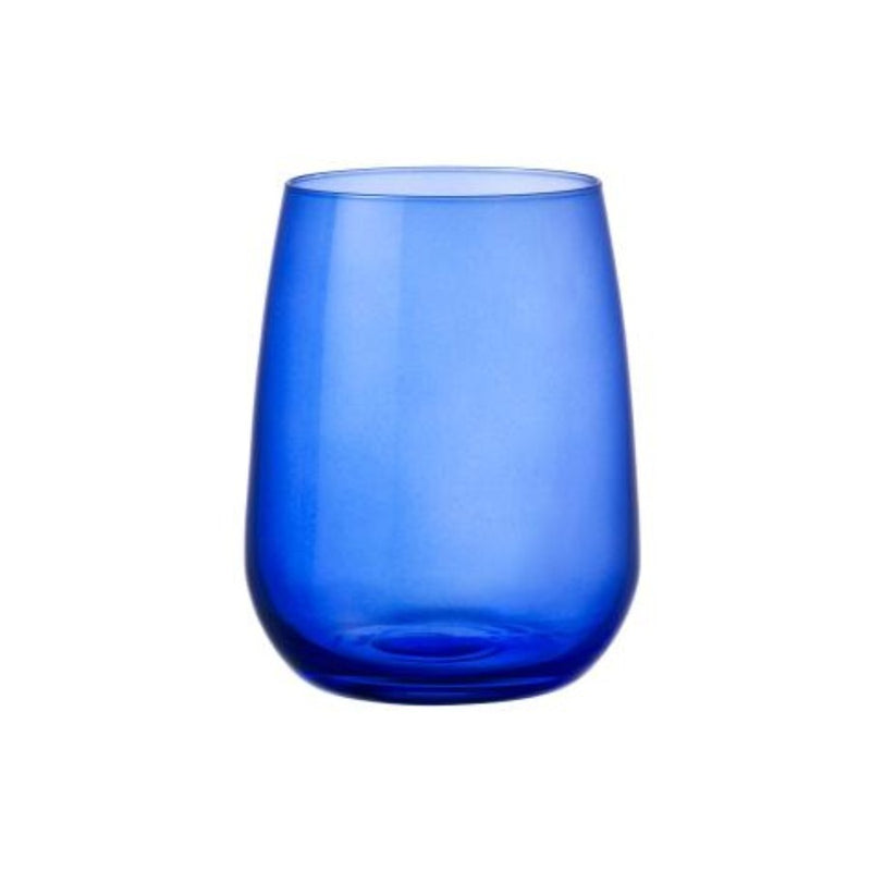 Vaso De Vidrio Color Azul