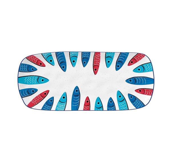 Fuente De Porcelana Rectangular Fiesta De Las Sardinas