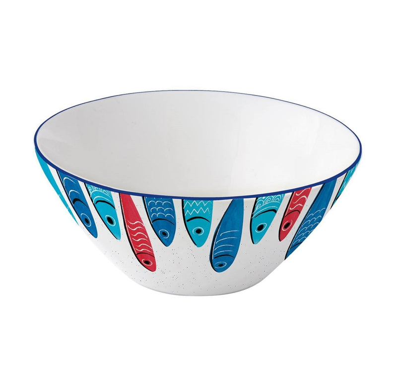Ensaladera De Porcelana Modelo Sardinas