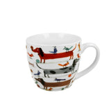 Taza De Porcelana Perro Salchicha