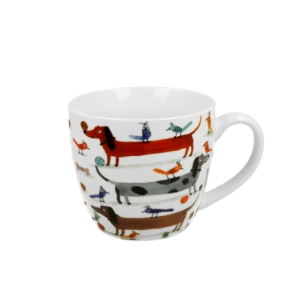 Taza De Porcelana Perro Salchicha