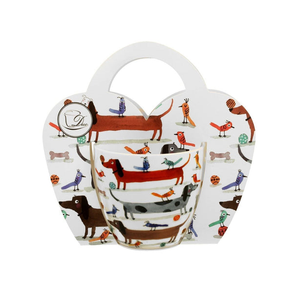 Taza De Porcelana Perro Salchicha