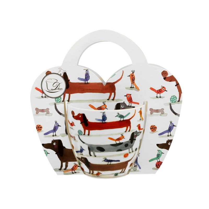 Taza De Porcelana Perro Salchicha