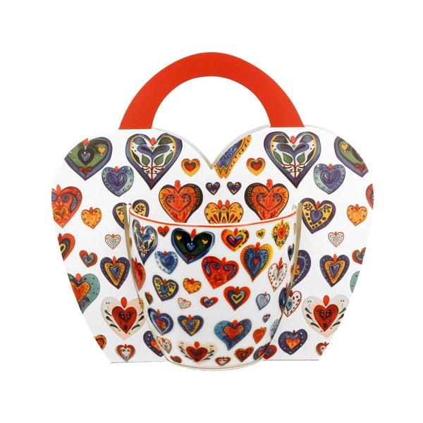 Taza De Porcelana Amor Corazones 3