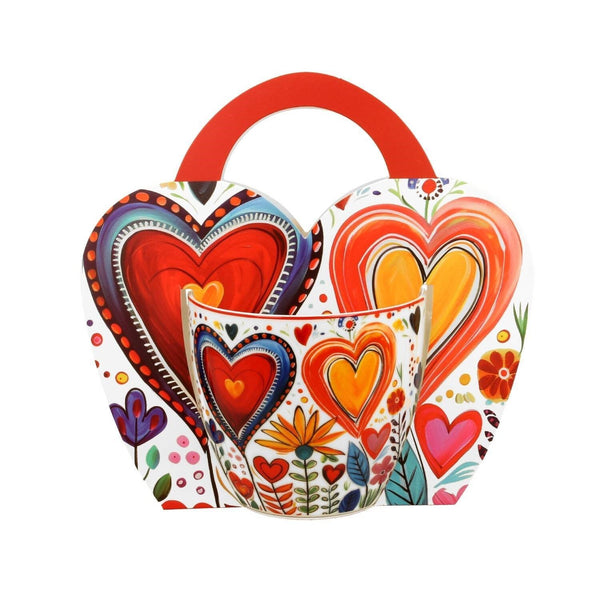 Taza De Porcelana Amor Corazones 2