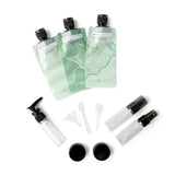 Kit de viaje 11 piezas de contenedores libres de BPA plastica
